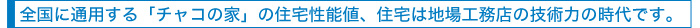「チャコの家」の住宅性能
